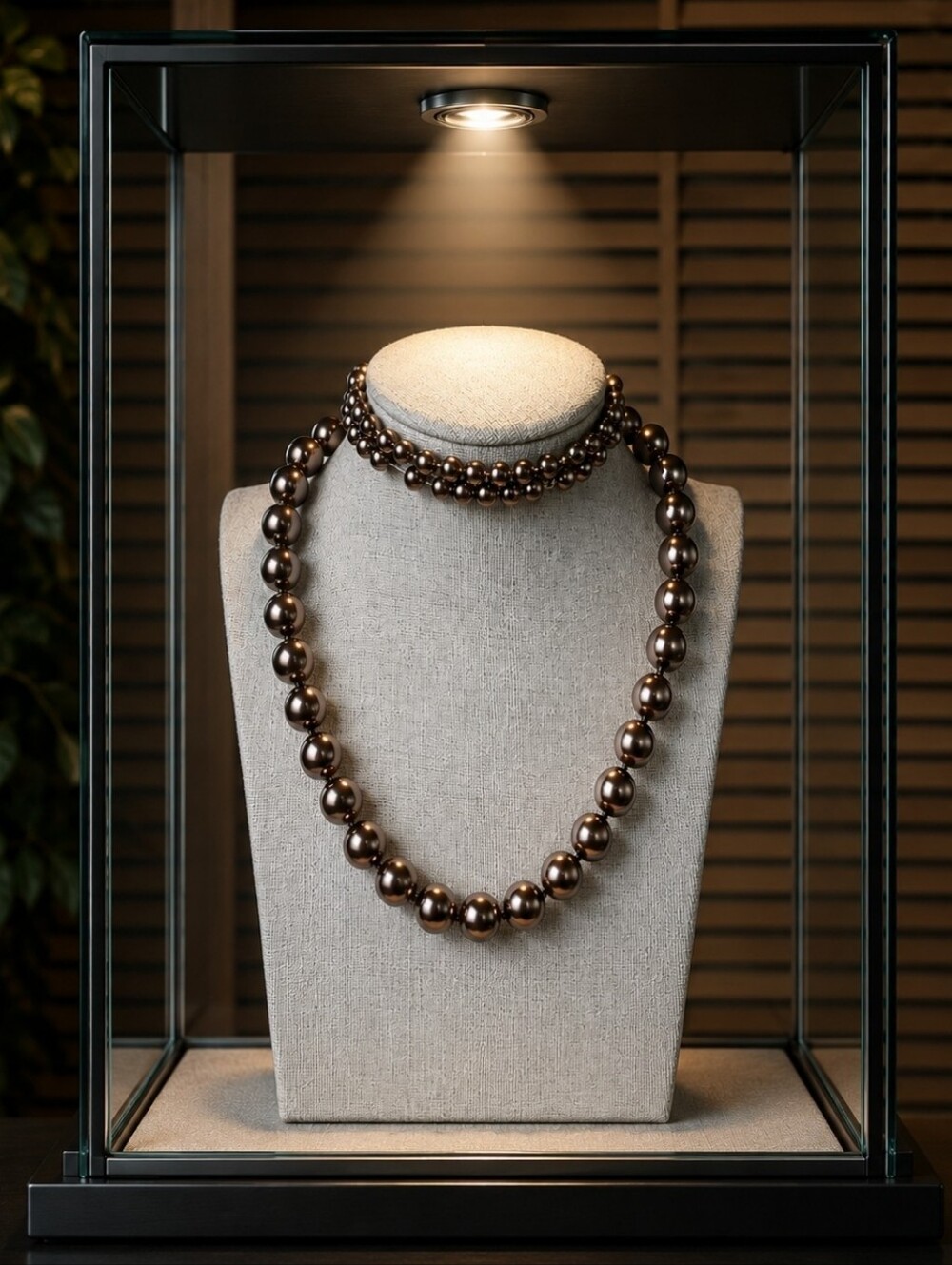 Cocoa Chocolate Brown Kissaka Pearl Necklace Matching Stretch Bracelet Set EUC